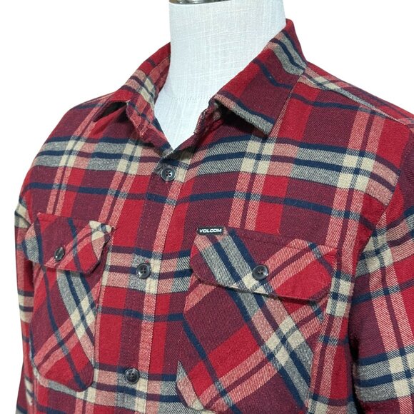 Volcom Quilt Lined Shirt / Jacket - Size Medium - Plaid Classic Fit - Picture 2 of 10